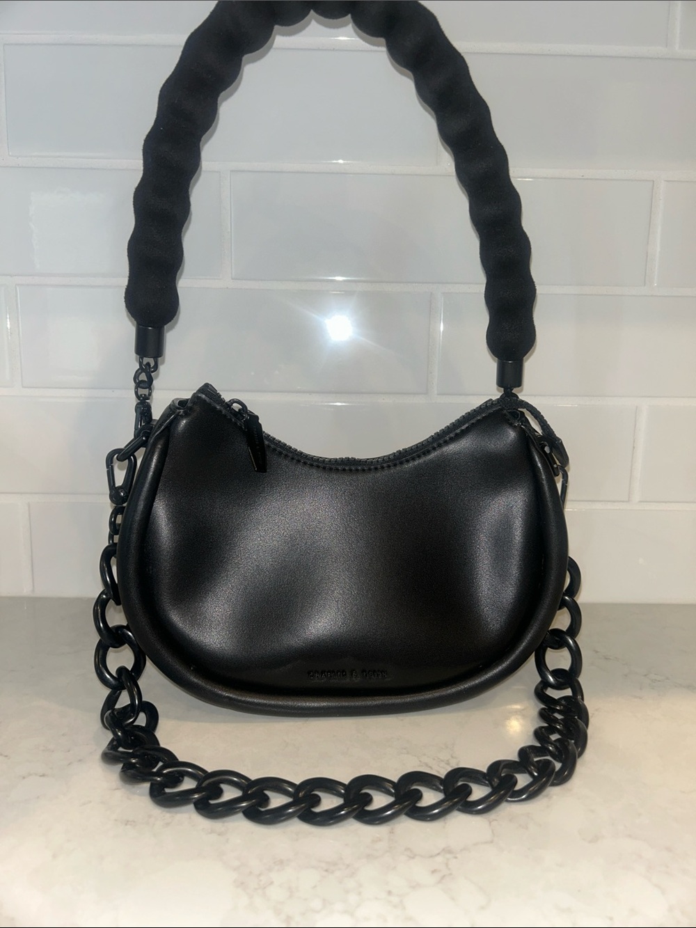 Charles & Keith Lana Curved Shoulder Bag